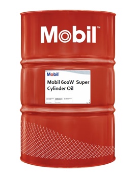 Mobil 600W  Super Cylinder Oil Vat 208 liter voorkant
